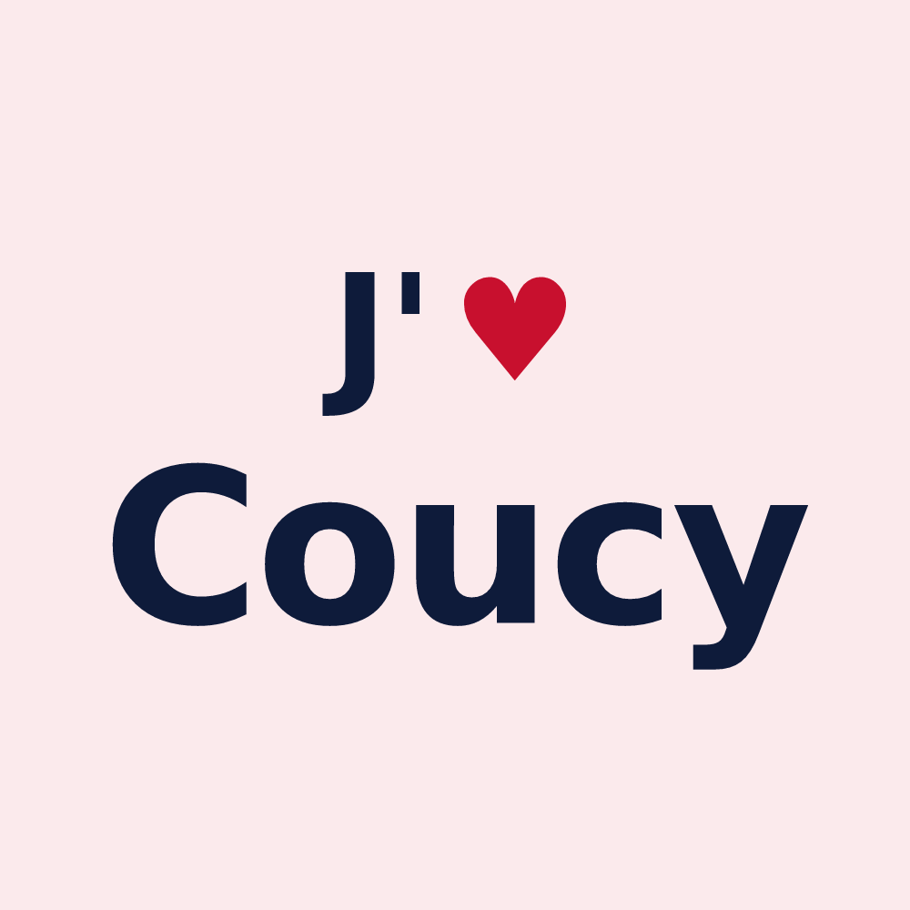Magnet personnalisé Coucy — design J'aime Coucy