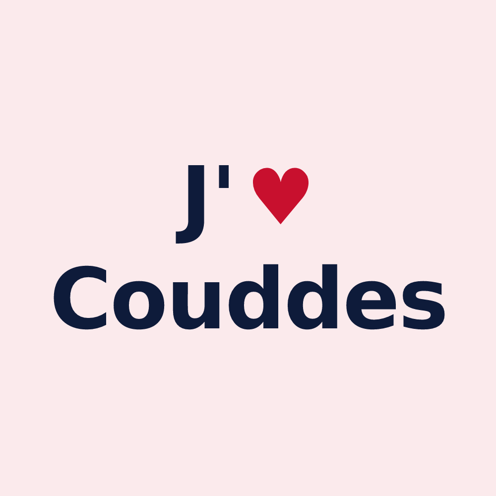Magnet personnalisé Couddes — design J'aime Couddes