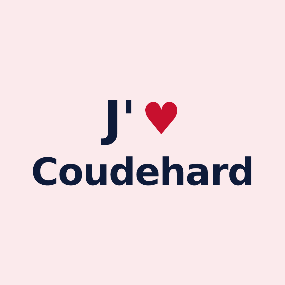 Magnet personnalisé Coudehard — design J'aime Coudehard
