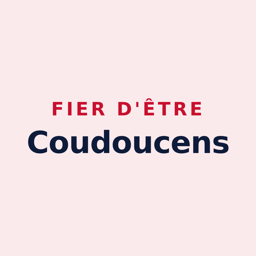 Magnet « Fier d'être Coudoucens » — design pour Coudoux
