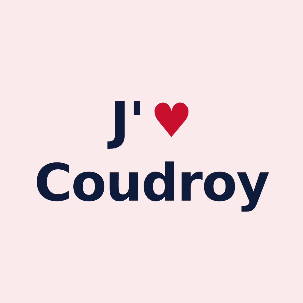 Magnet personnalisé Coudroy — design J'aime Coudroy