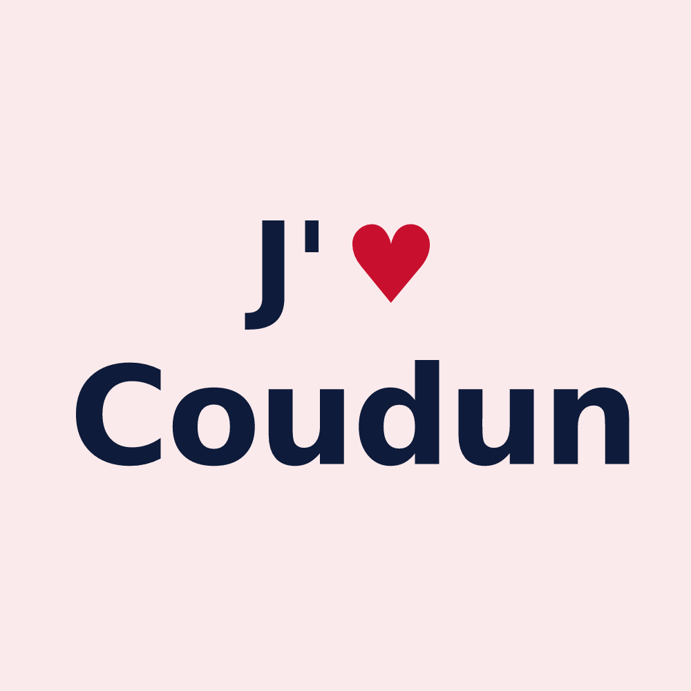 Magnet personnalisé Coudun — design J'aime Coudun