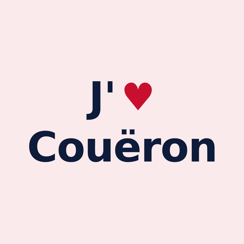 Magnet personnalisé Couëron — design J'aime Couëron