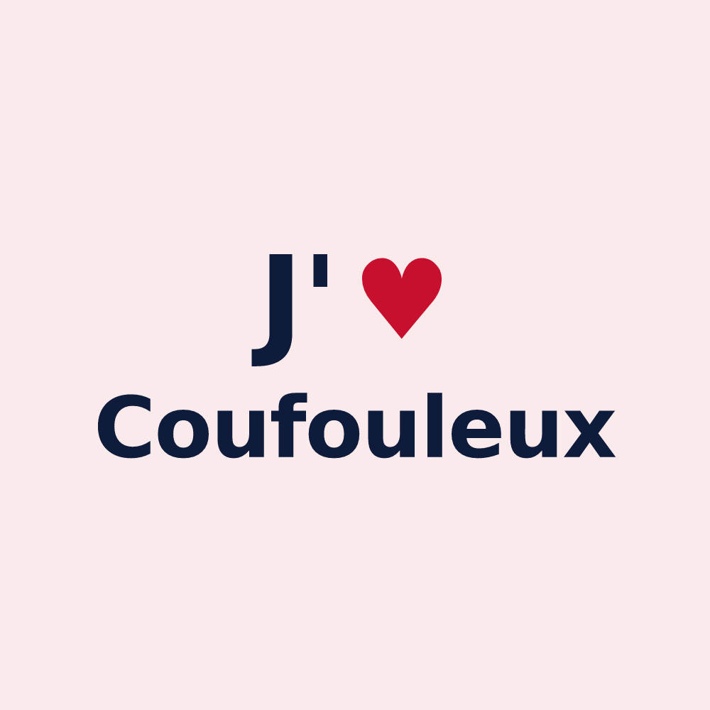 Magnet personnalisé Coufouleux — design J'aime Coufouleux