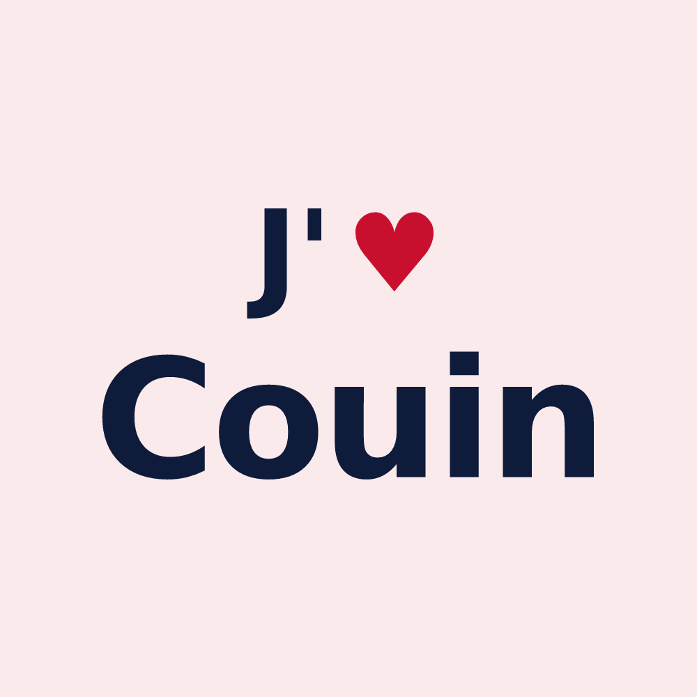 Magnet personnalisé Couin — design J'aime Couin