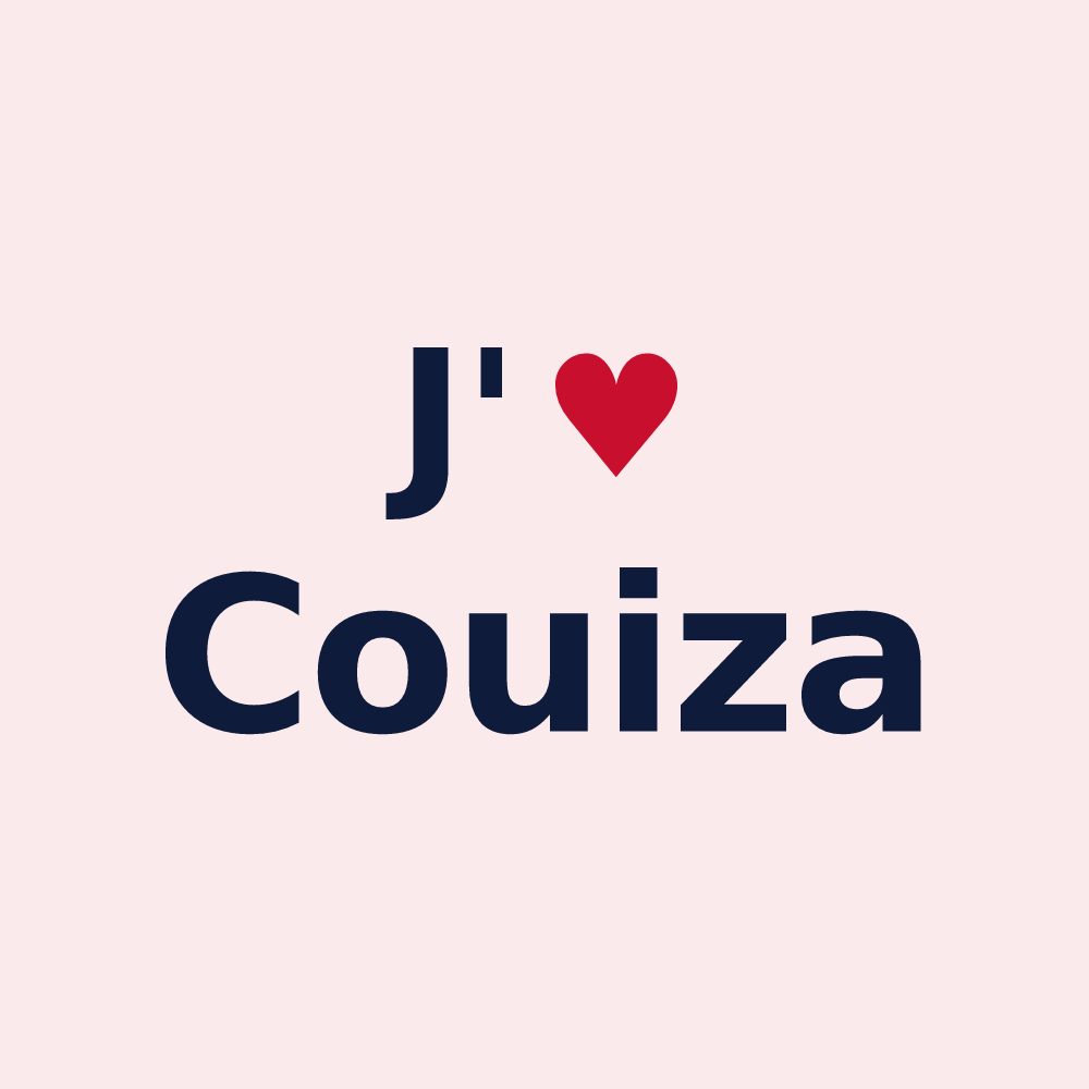 Magnet personnalisé Couiza — design J'aime Couiza