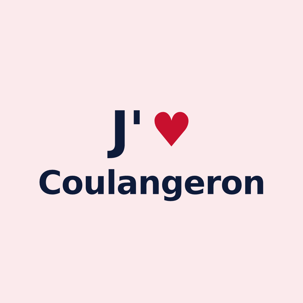 Magnet personnalisé Coulangeron — design J'aime Coulangeron