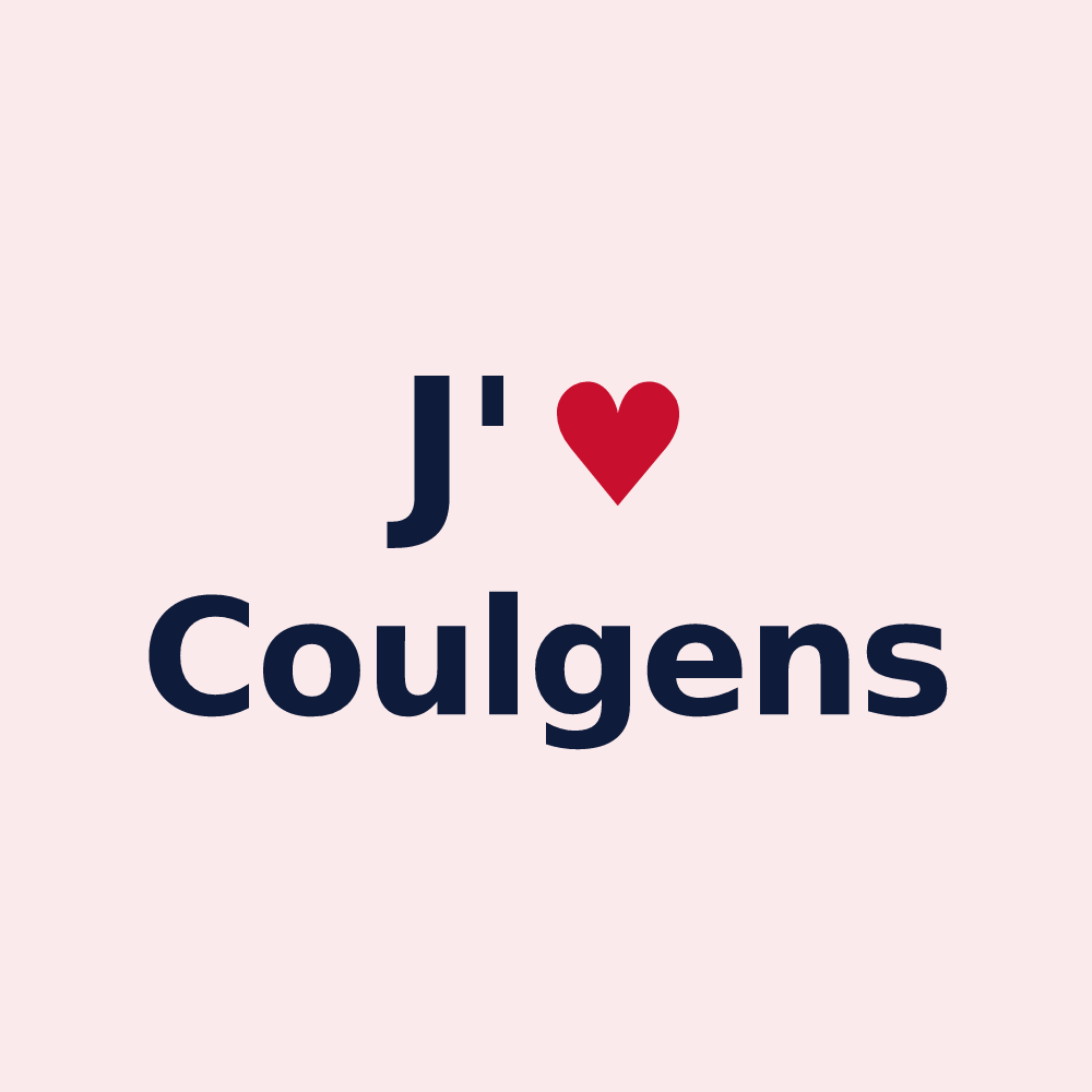 Magnet personnalisé Coulgens — design J'aime Coulgens