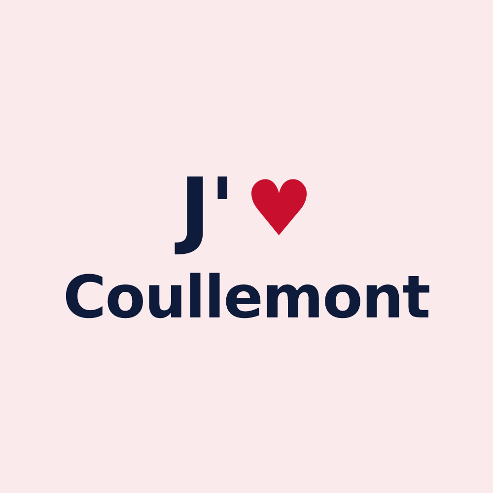 Magnet personnalisé Coullemont — design J'aime Coullemont