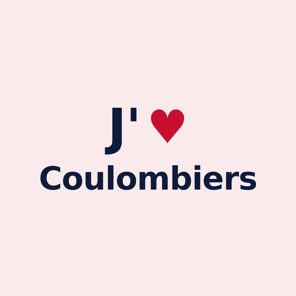 Magnet personnalisé Coulombiers — design J'aime Coulombiers