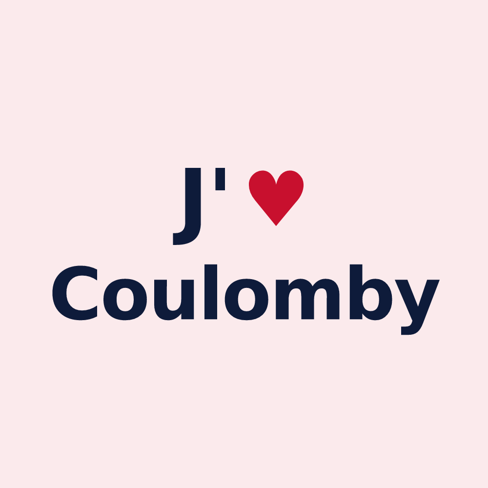 Magnet personnalisé Coulomby — design J'aime Coulomby