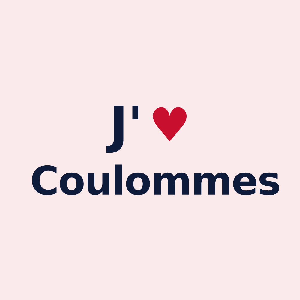 Magnet personnalisé Coulommes — design J'aime Coulommes