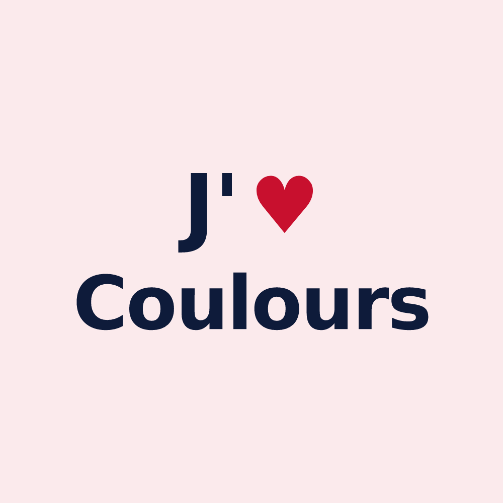 Magnet personnalisé Coulours — design « J'aime Coulours » imprimé sur le magnet