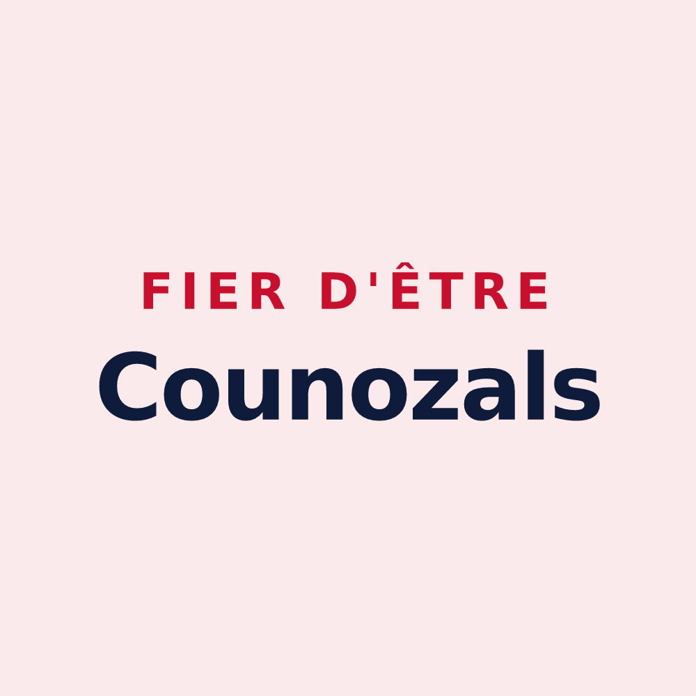 Magnet « Fier d'être Counozals » — design pour Counozouls