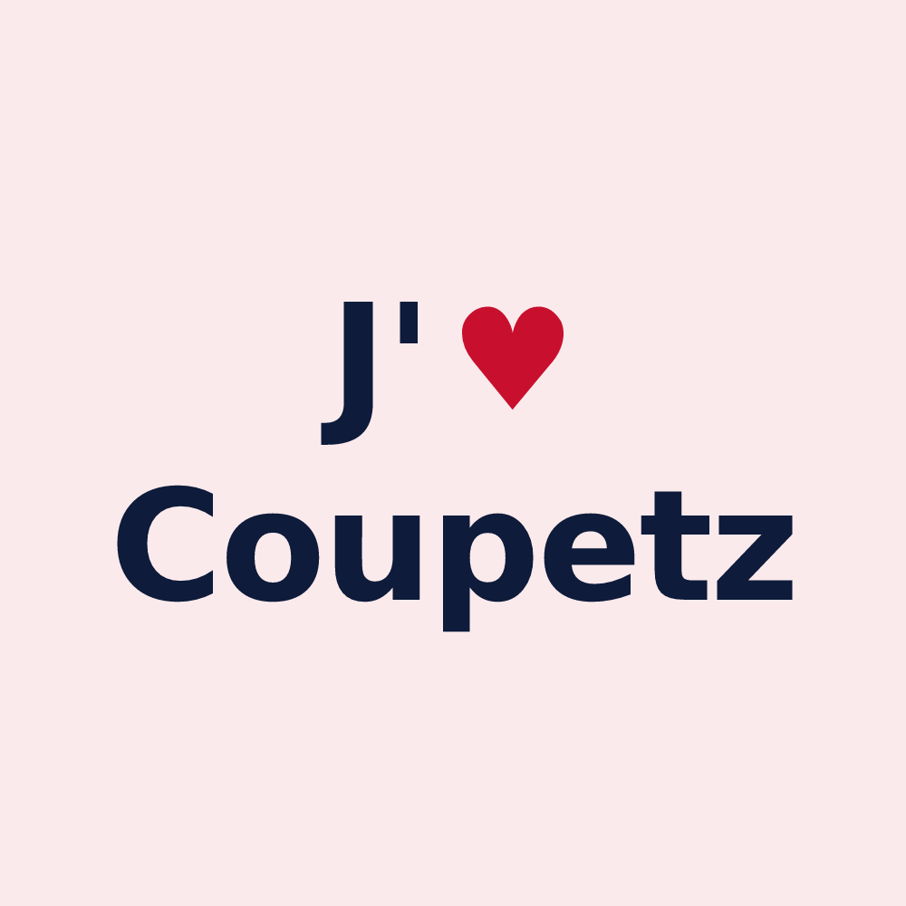 Magnet personnalisé Coupetz — design J'aime Coupetz