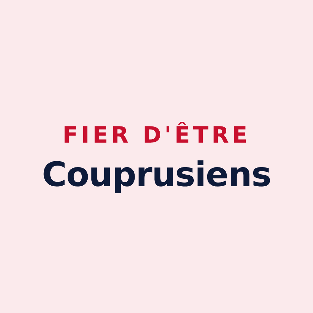 Magnet « Fier d'être Couprusiens » — design pour Coupru