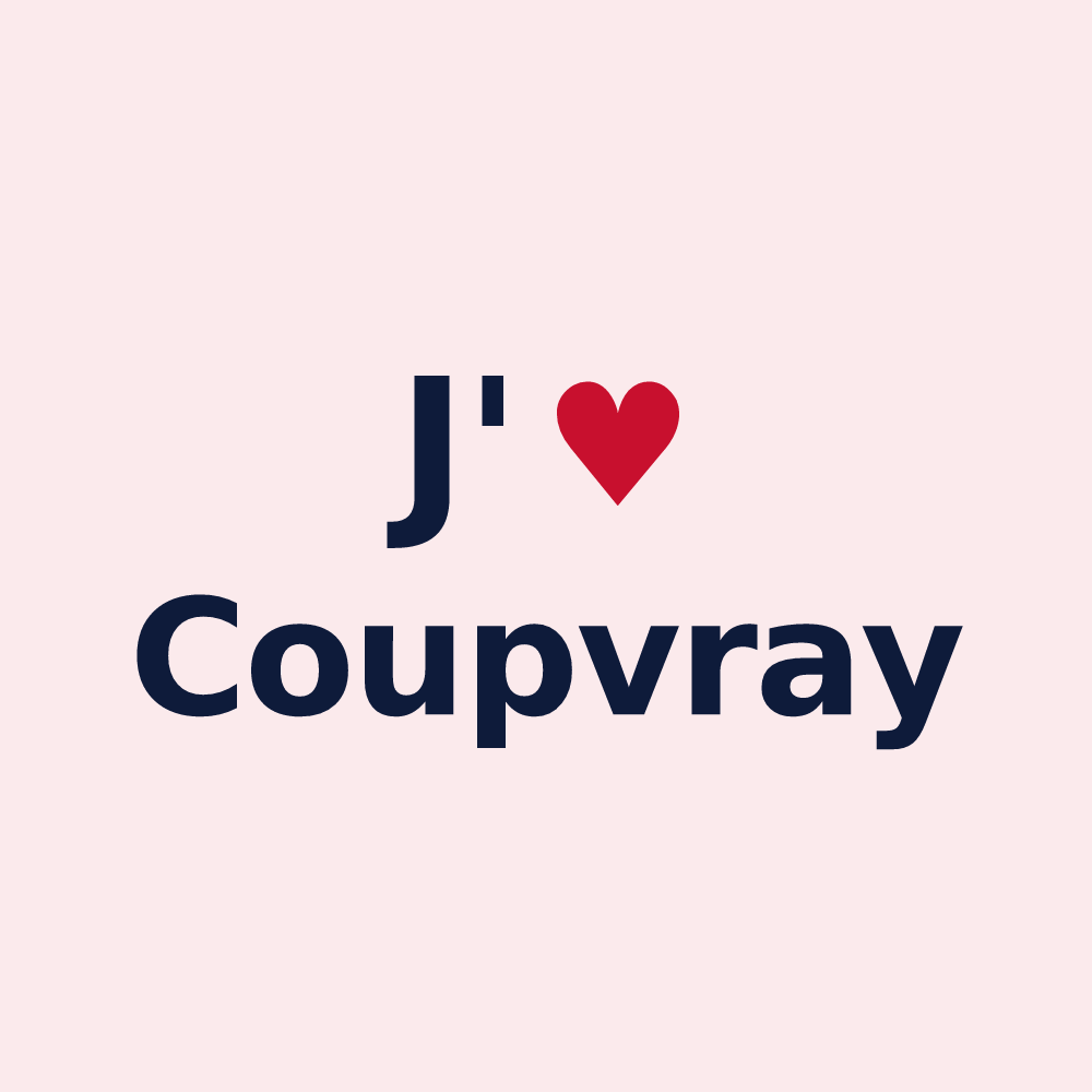 Magnet personnalisé Coupvray — design J'aime Coupvray