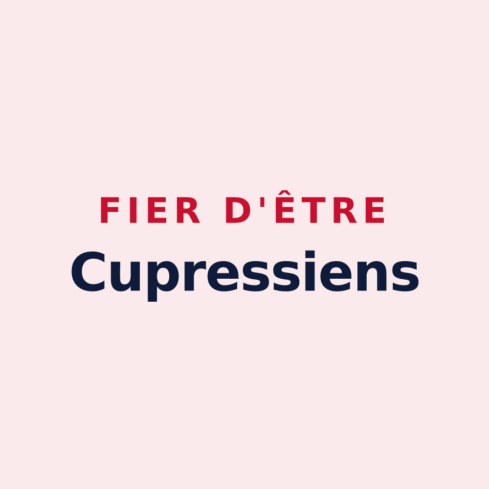 Magnet « Fier d'être Cupressiens » — design pour Coupvray