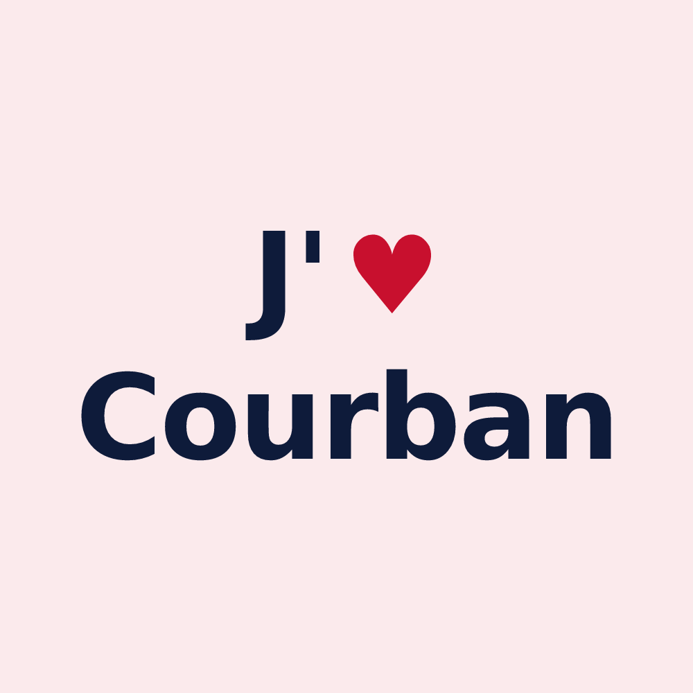 Magnet personnalisé Courban — design J'aime Courban