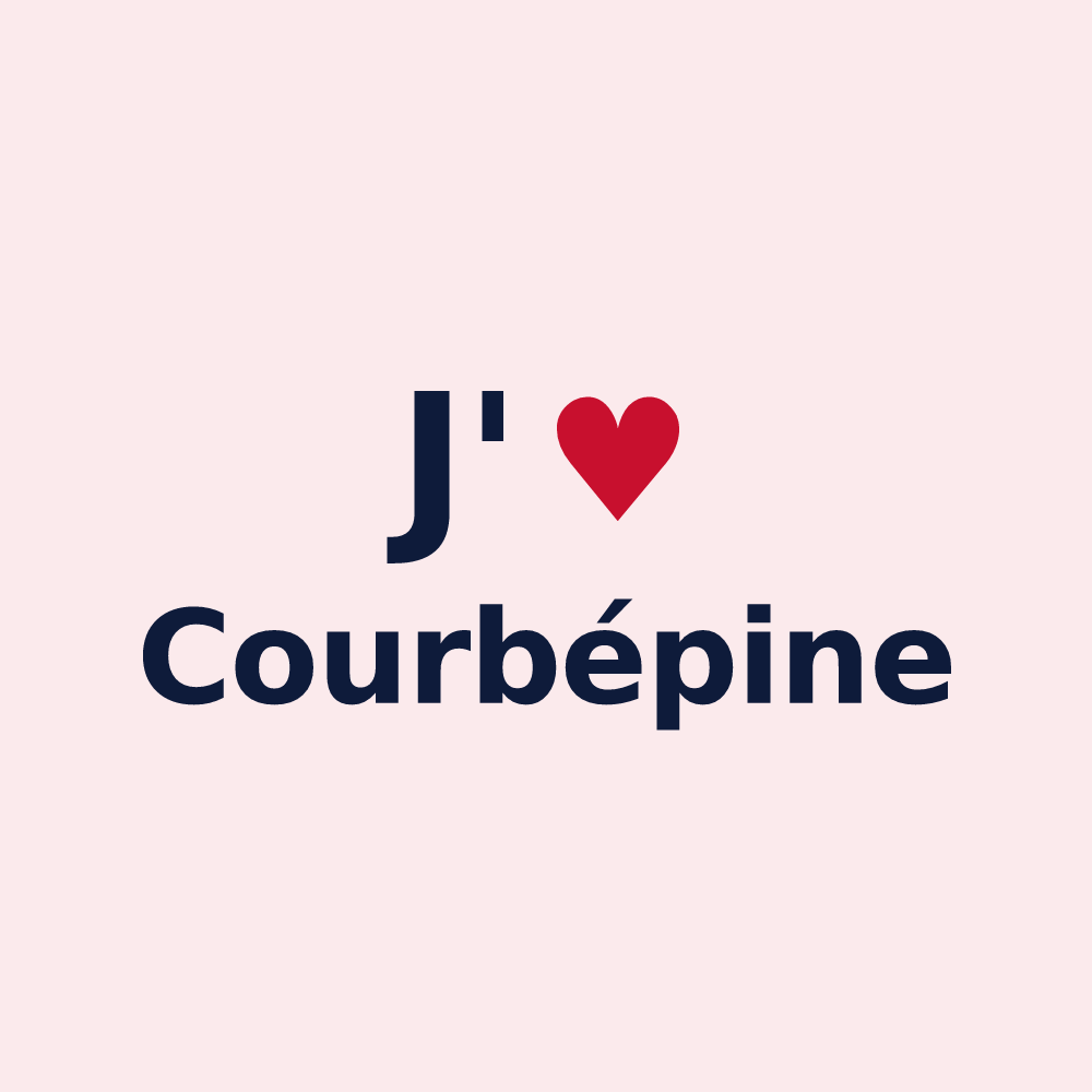 Magnet personnalisé Courbépine — design J'aime Courbépine