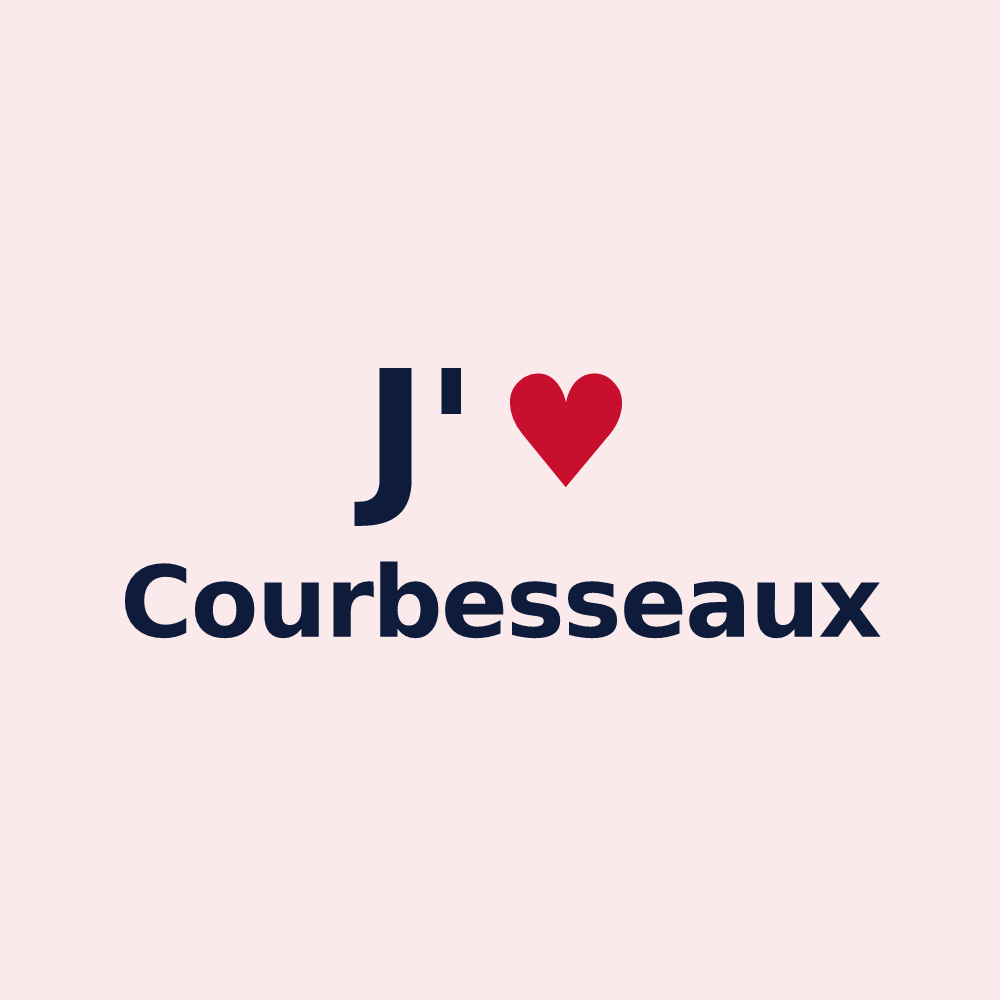 Magnet personnalisé Courbesseaux — design J'aime Courbesseaux