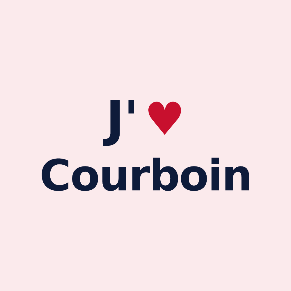 Magnet personnalisé Courboin — design J'aime Courboin