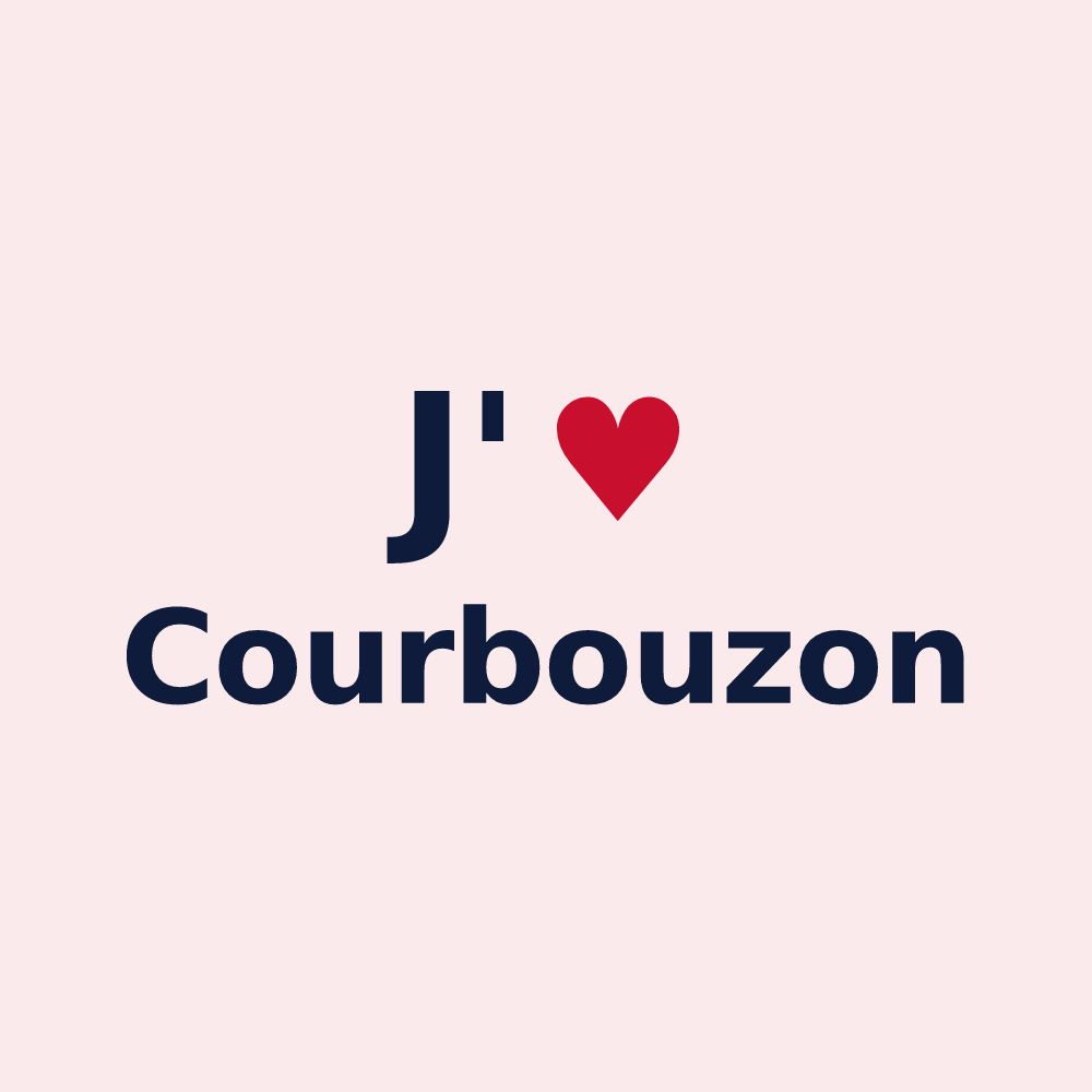 Magnet personnalisé Courbouzon — design J'aime Courbouzon