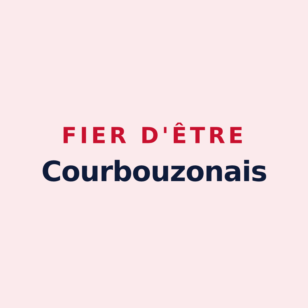 Magnet « Fier d'être Courbouzonais » — design pour Courbouzon