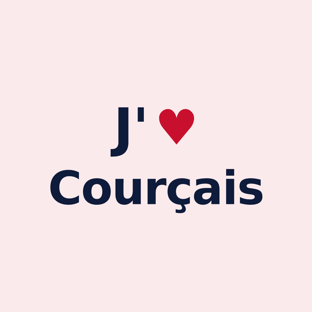 Magnet personnalisé Courçais — design J'aime Courçais