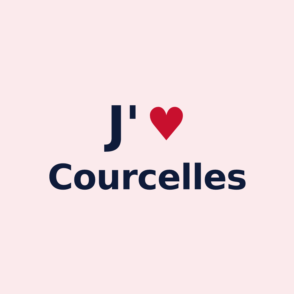 Magnet personnalisé Courcelles — design J'aime Courcelles