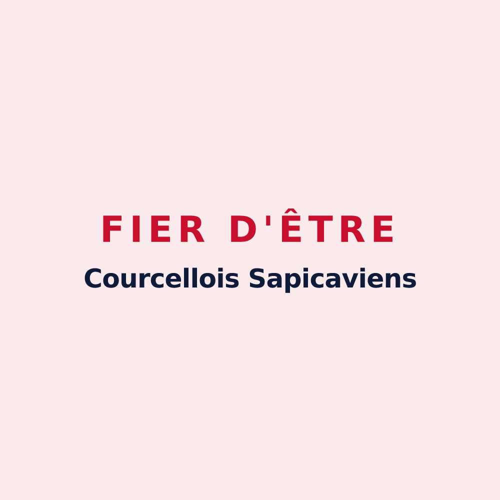 Magnet « Fier d'être Courcellois Sapicaviens » — design pour Courcelles-Sapicourt