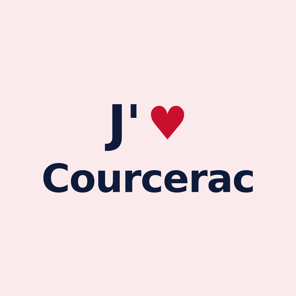 Magnet personnalisé Courcerac — design J'aime Courcerac