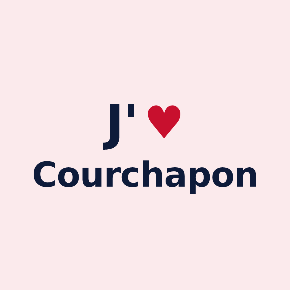 Magnet personnalisé Courchapon — design J'aime Courchapon