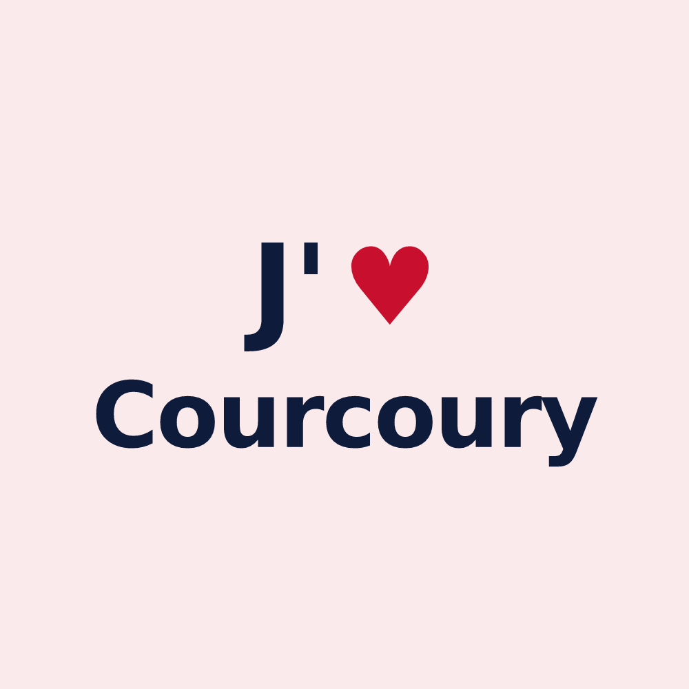 Magnet personnalisé Courcoury — design J'aime Courcoury