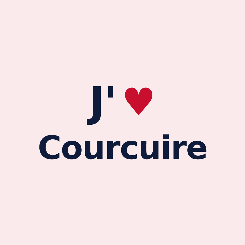 Magnet personnalisé Courcuire — design J'aime Courcuire