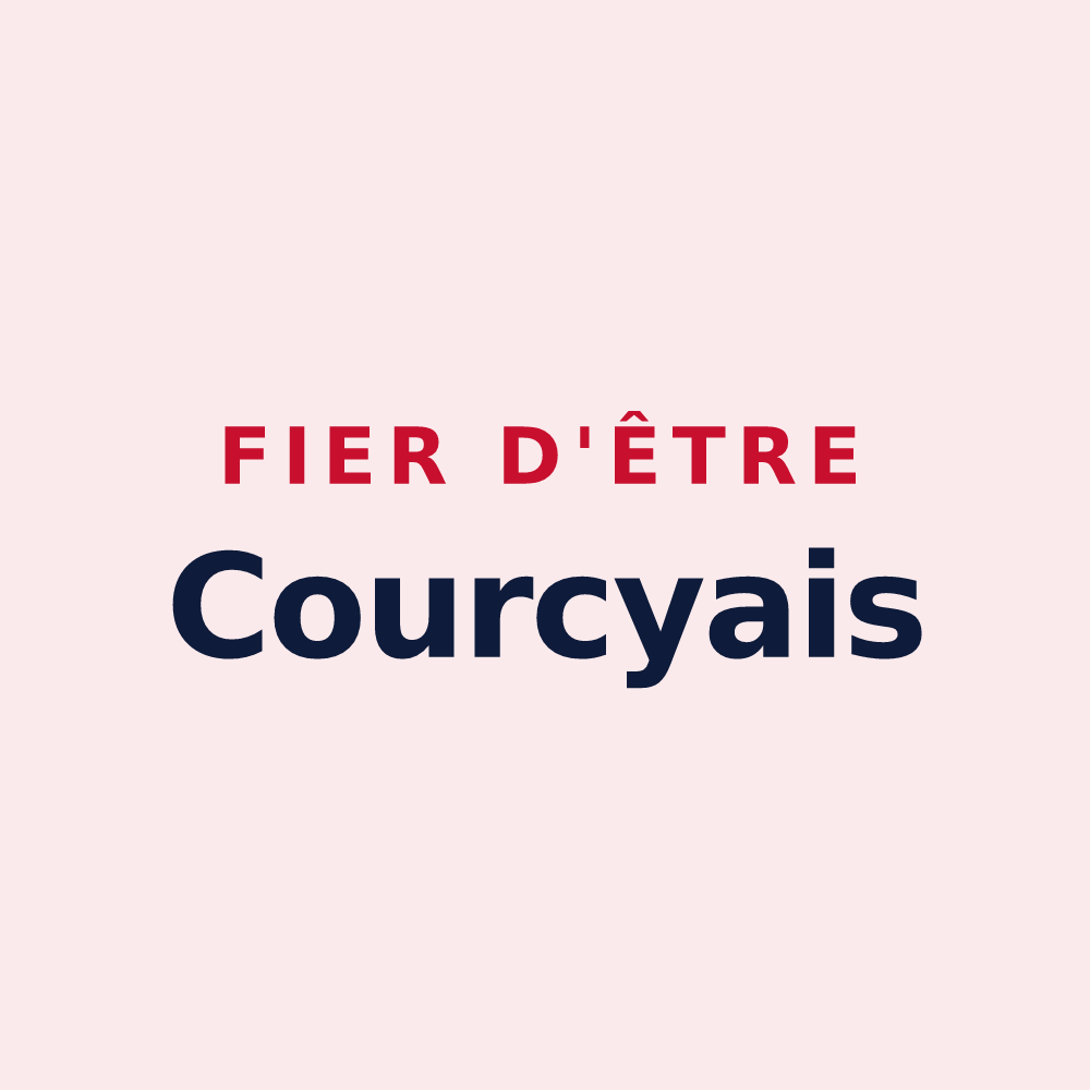 Magnet « Fier d'être Courcyais » — design pour Courcy