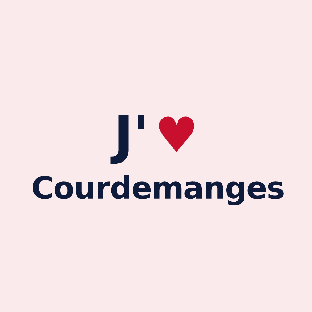 Magnet personnalisé Courdemanges — design J'aime Courdemanges