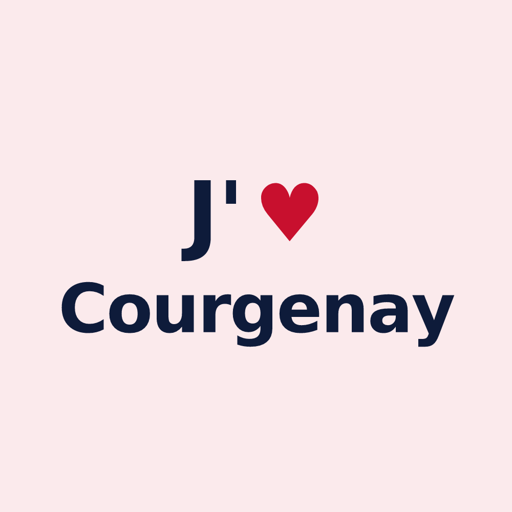 Magnet personnalisé Courgenay — design J'aime Courgenay