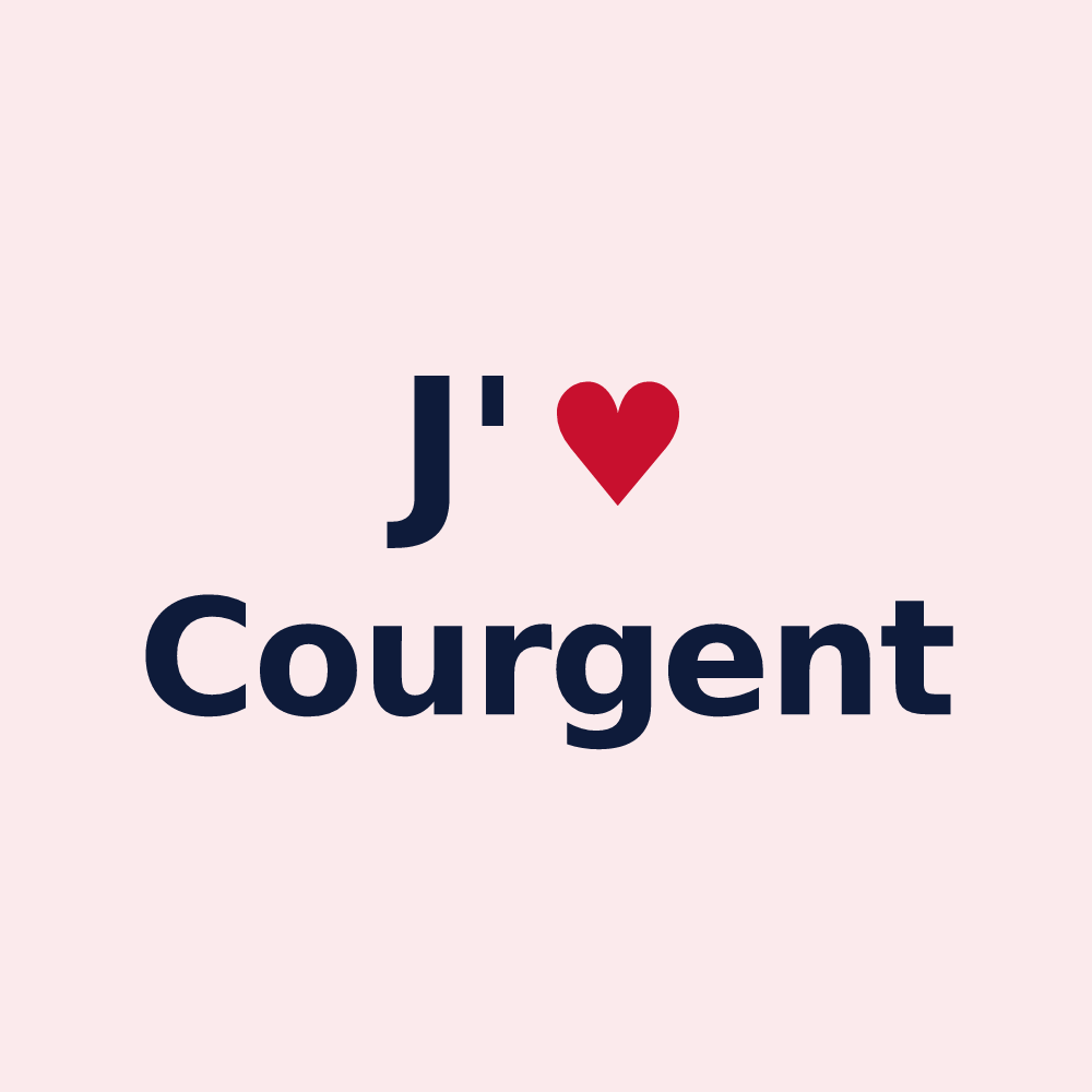 Magnet personnalisé Courgent — design J'aime Courgent
