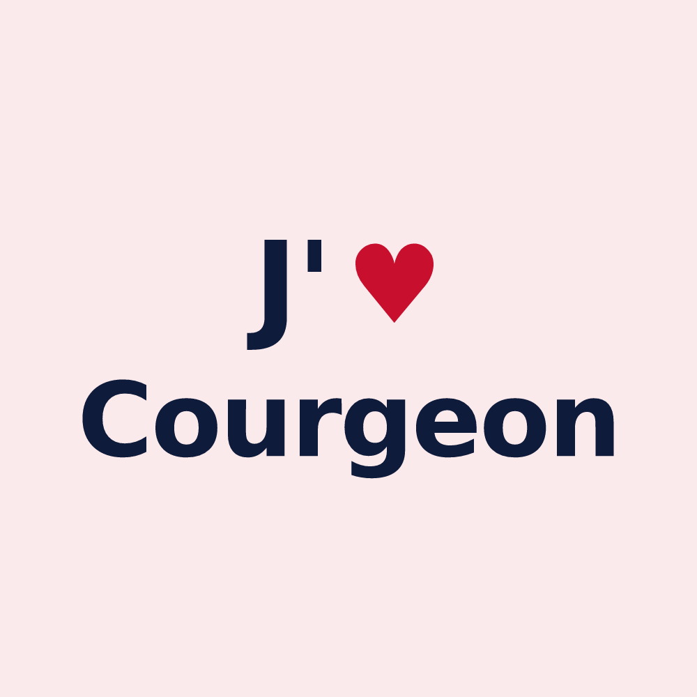 Magnet personnalisé Courgeon — design J'aime Courgeon