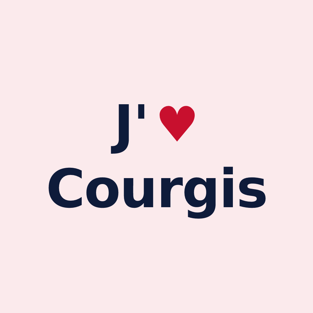 Magnet personnalisé Courgis — design J'aime Courgis