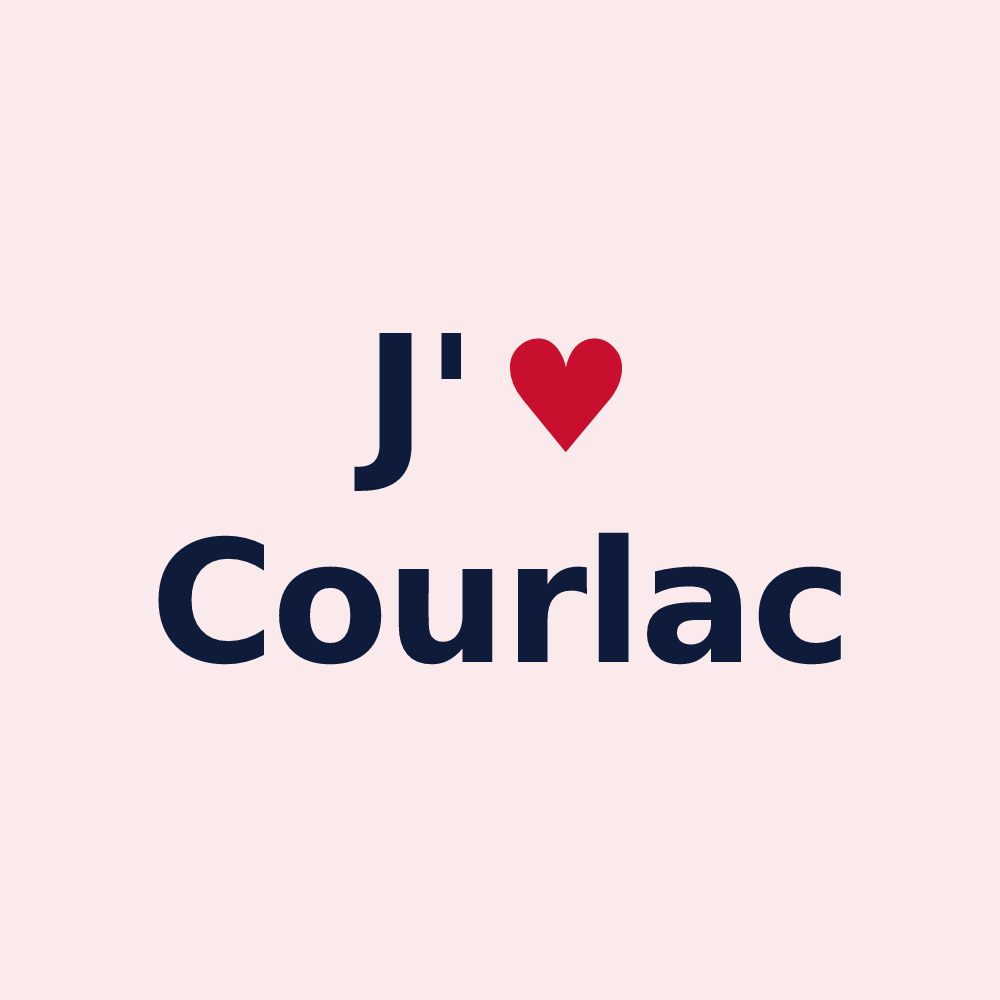 Magnet personnalisé Courlac — design J'aime Courlac