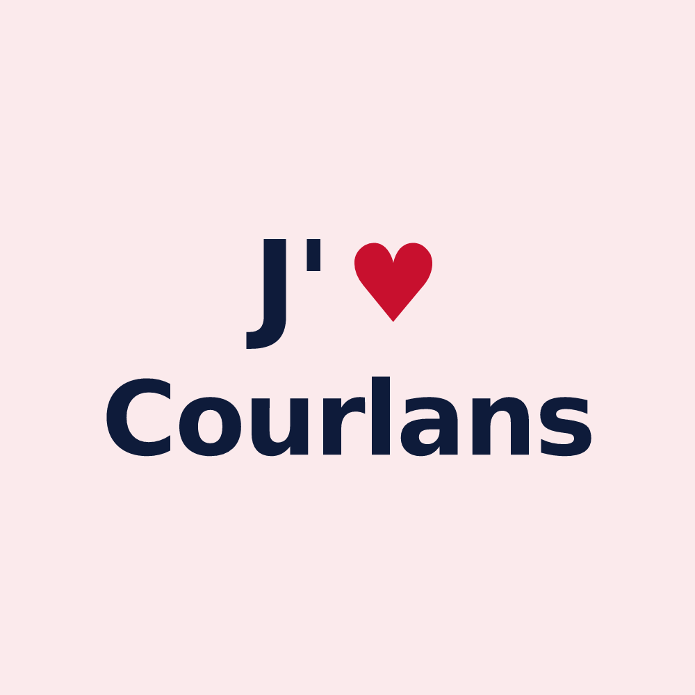 Magnet personnalisé Courlans — design J'aime Courlans