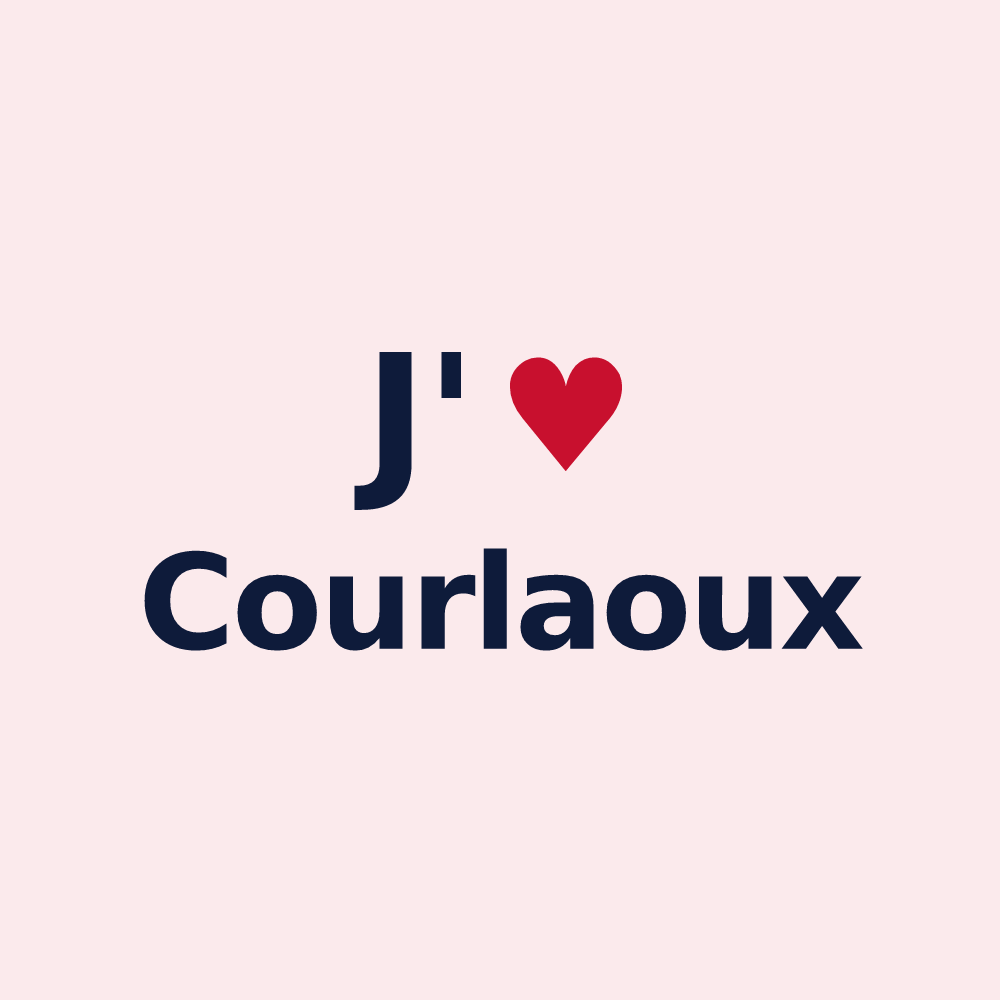 Magnet personnalisé Courlaoux — design J'aime Courlaoux