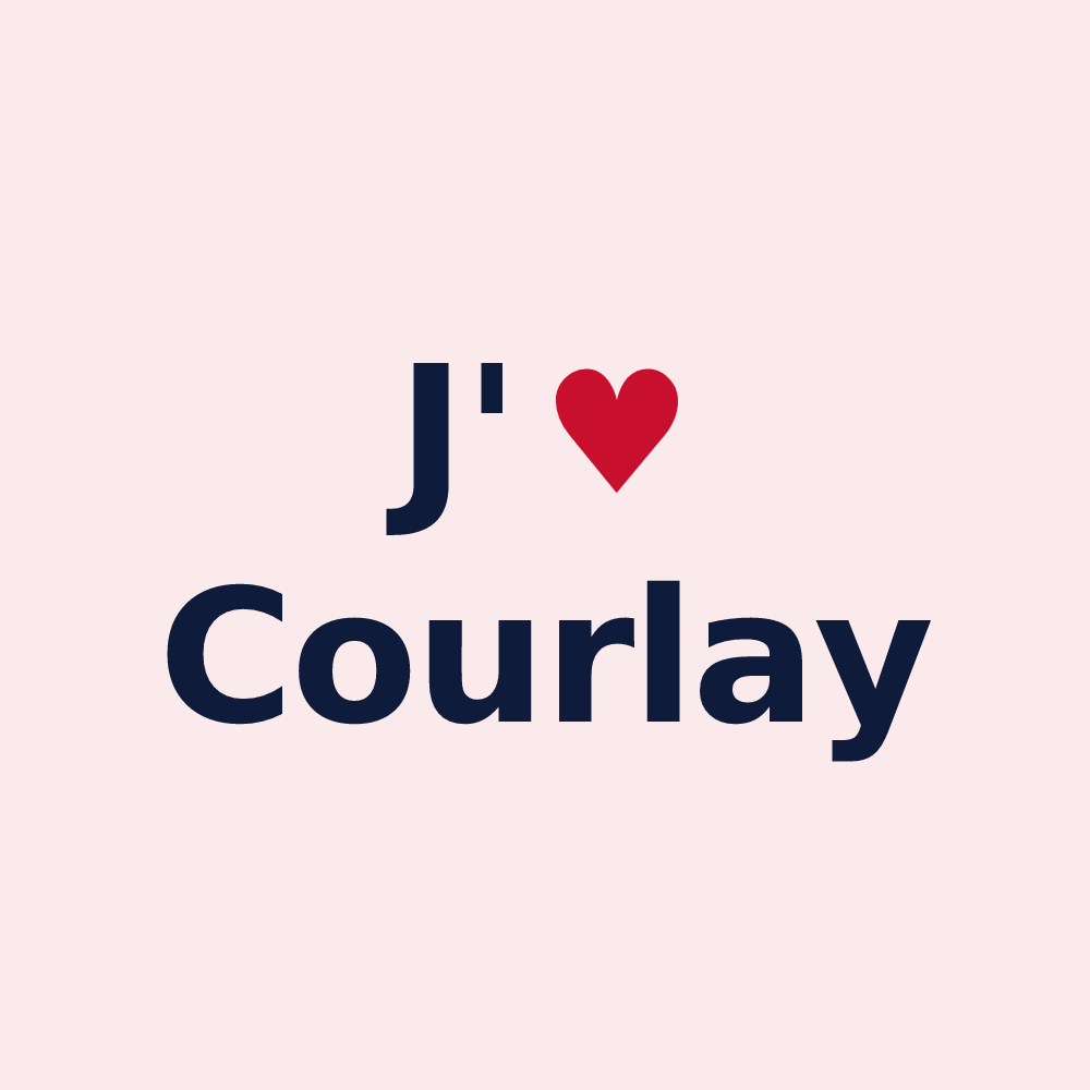 Magnet personnalisé Courlay — design J'aime Courlay