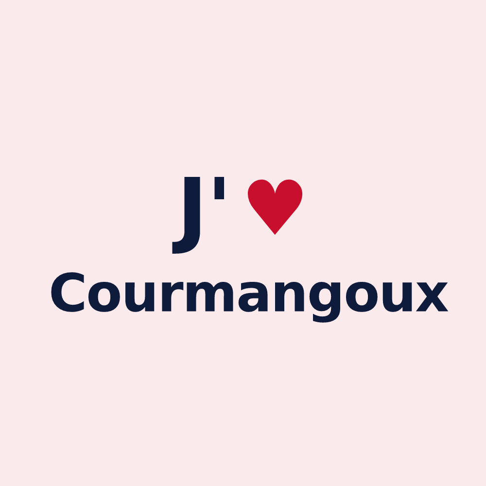 Magnet personnalisé Courmangoux — design J'aime Courmangoux