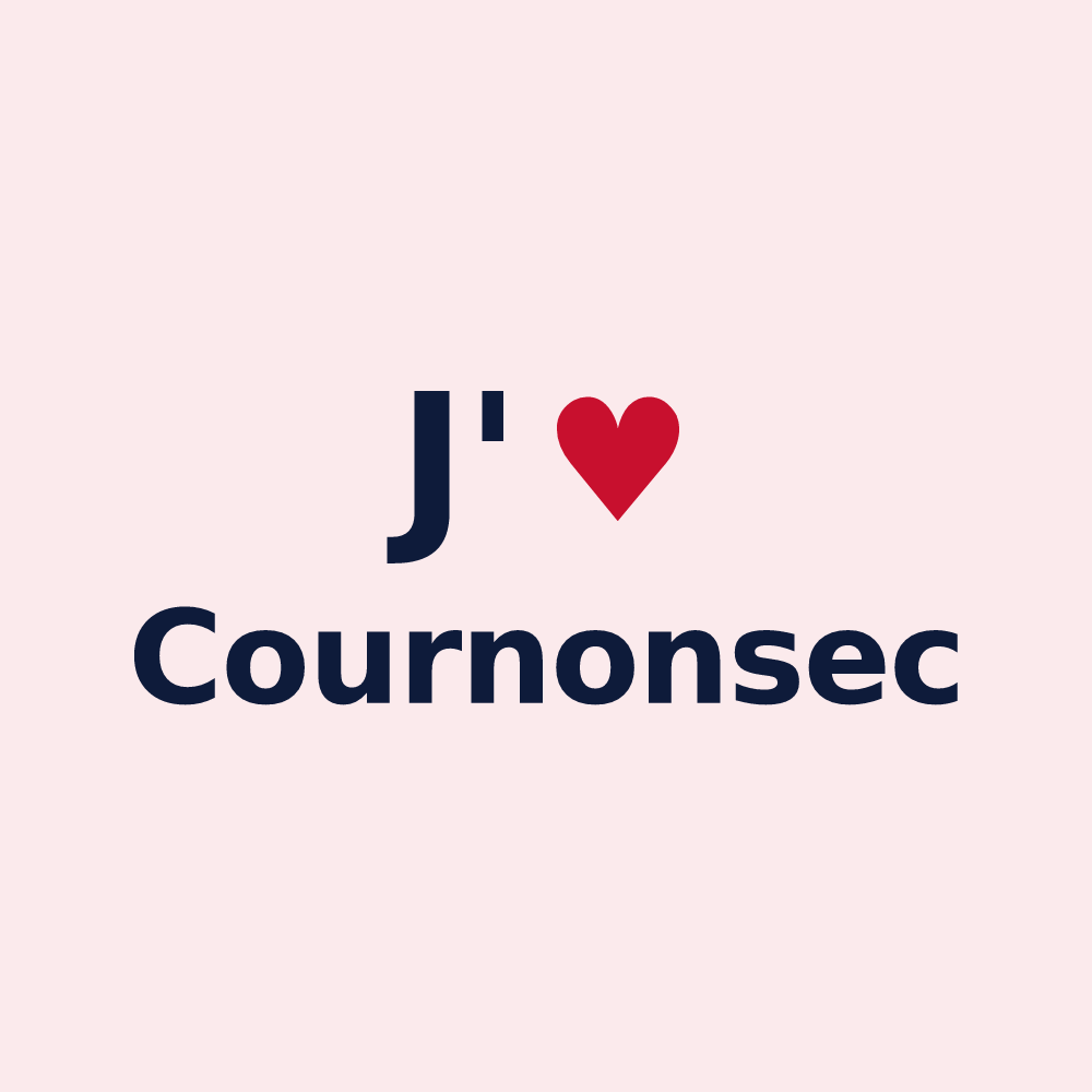 Magnet personnalisé Cournonsec — design J'aime Cournonsec