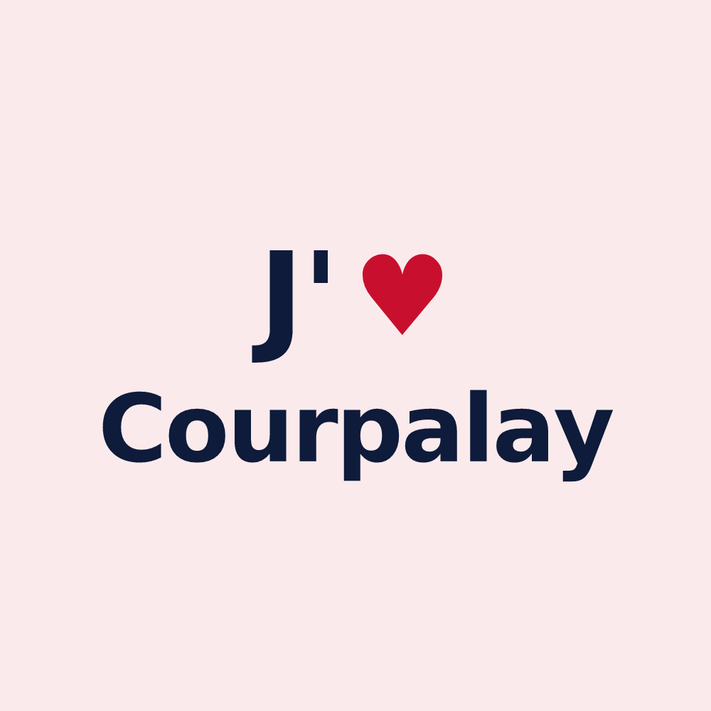 Magnet personnalisé Courpalay — design J'aime Courpalay
