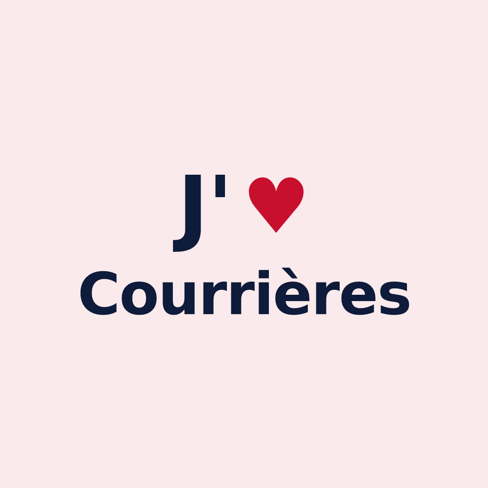 Magnet personnalisé Courrières — design J'aime Courrières