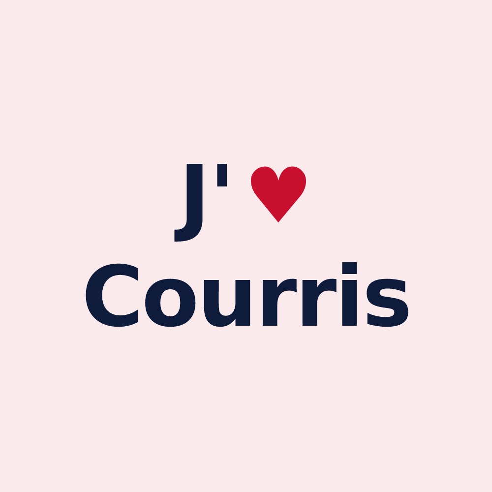 Magnet personnalisé Courris — design J'aime Courris